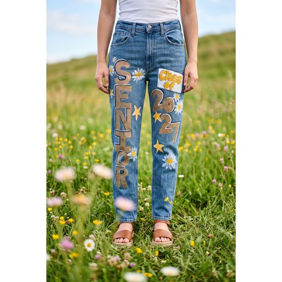 Abercrombie & Fitch Denim - Senior Jeans - Size 26/2 R - Abercrombie & Fitch Jeans - hand painted/upcycled
